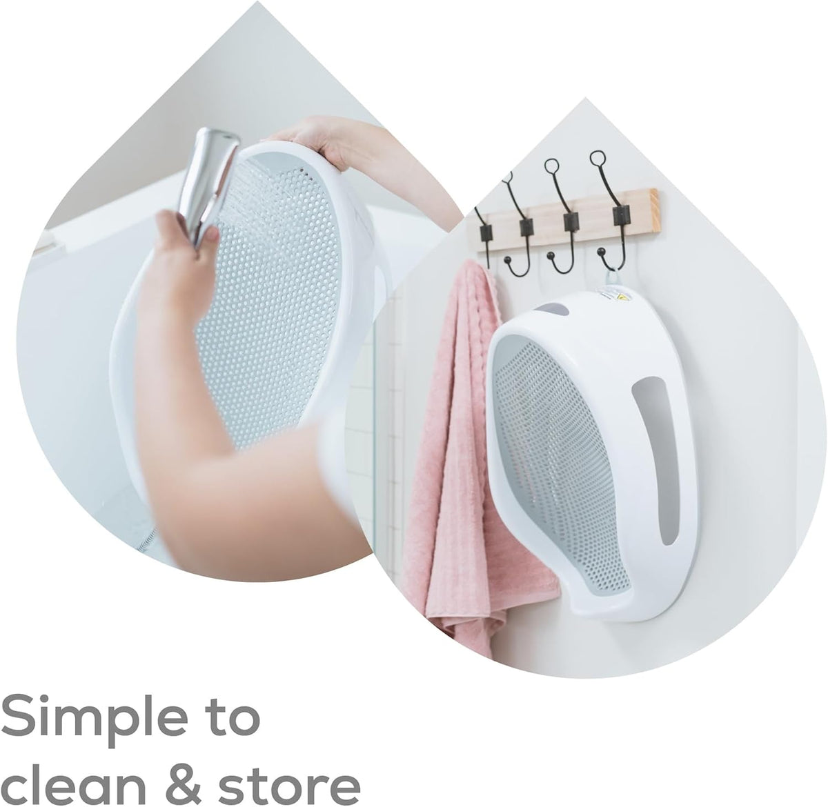 Angelcare Soft Touch Baby Bath Support -Grey- Water Level Indicator, Non-Slip, Comfortable & Safe for Newborns & Infants up to 6 Months