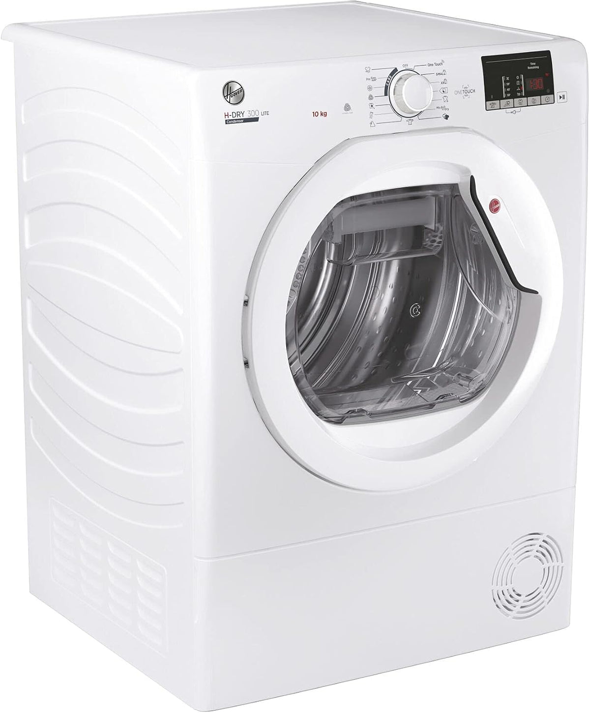 Hoover HLEC10DE H-Dry 300, 10kg, Condenser Tumble Dryer, Aquavision, White, Sensor Dry, NFC