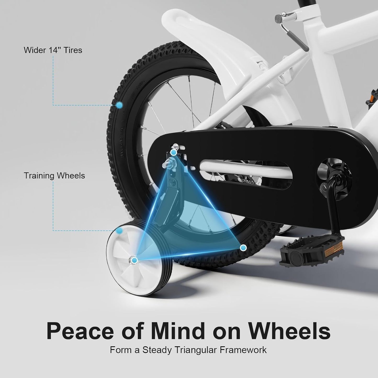 14 Inch Kids Bike with Removable Training Wheels — Adjustable Seat & Handlebars, Ages 2-4