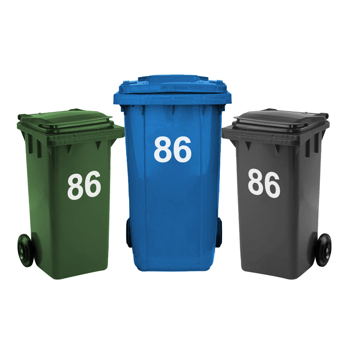 3 Pack Bin Numbers for Wheelie Bins 0-99/A-D | Large Number Stickers (45)
