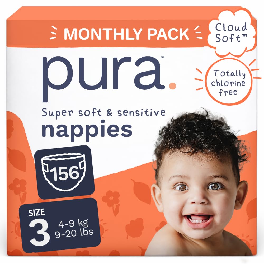 Pura Nappy Size 1 (2–5kg) 25 Count Sensitive Skin