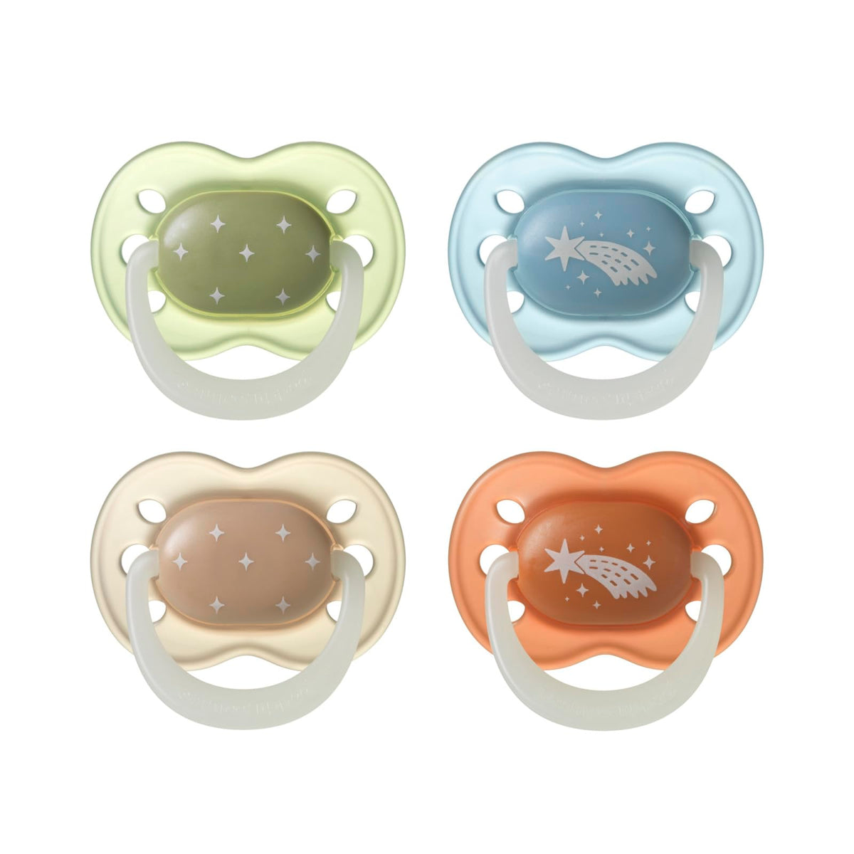 Tommee Tippee Ultra-Light StayPut Night Glow Soother 0-6m Pack of 2