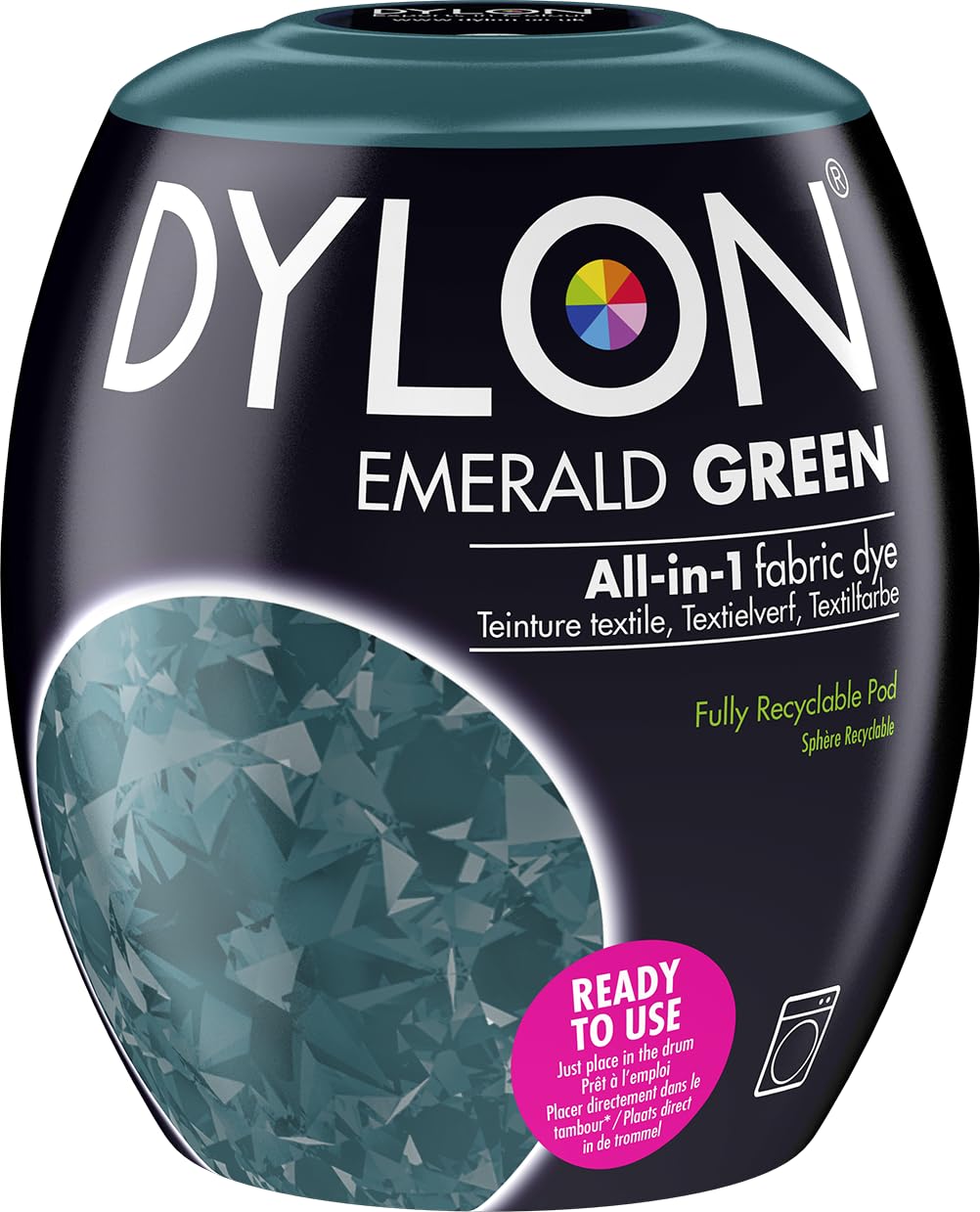 DYLON Washing Machine Fabric Dye Pod, Intense Black, 350g