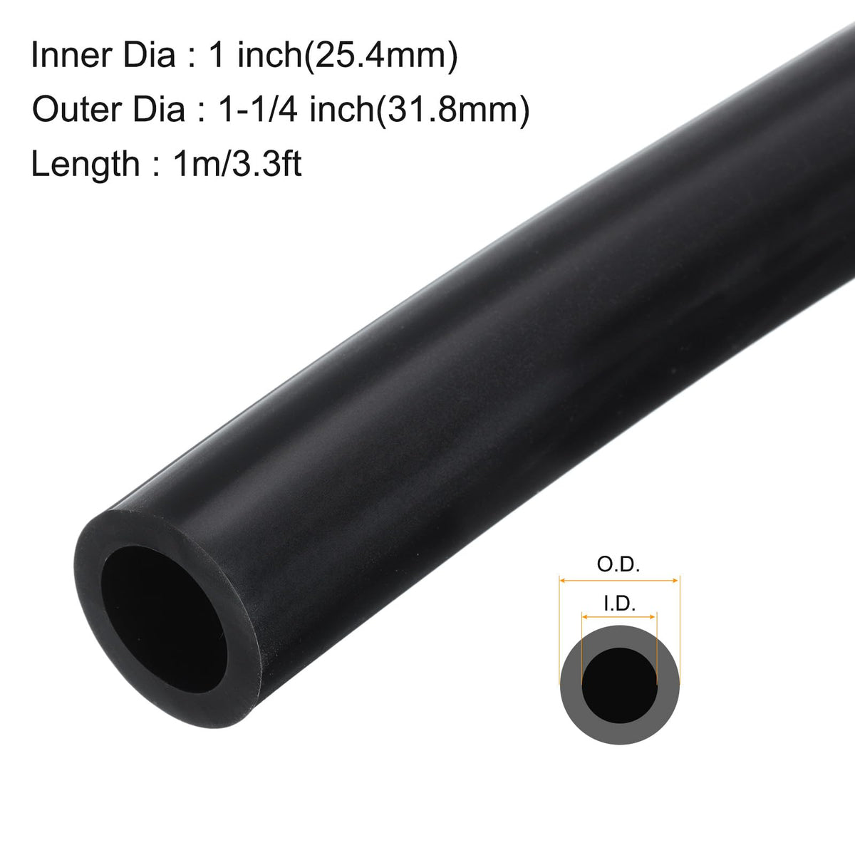 3.3ft Silicone Tubing 4mm ID 6mm OD Clear Industrial Plastic Tubing Pure Silicone Hoses for Pump Siphoning Draining Irrigation Brewing, 1/4"