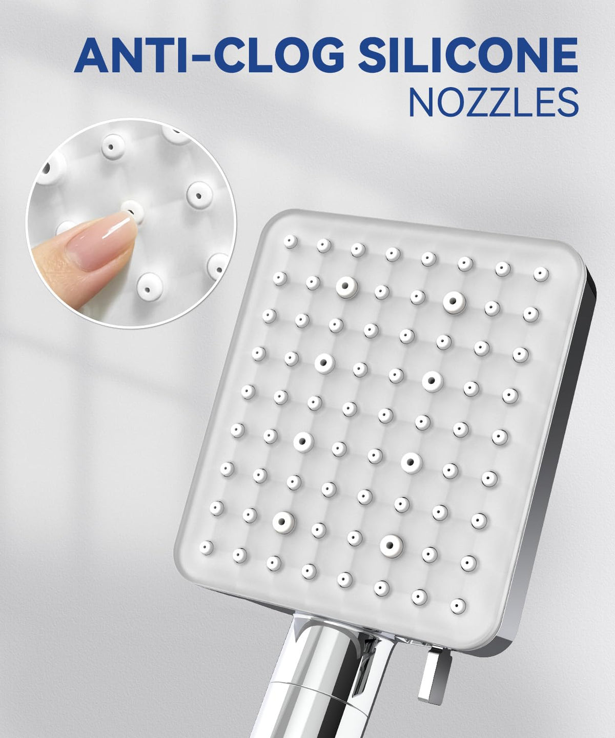 High Pressure Shower Head, Power Shower Head with 6 Modes