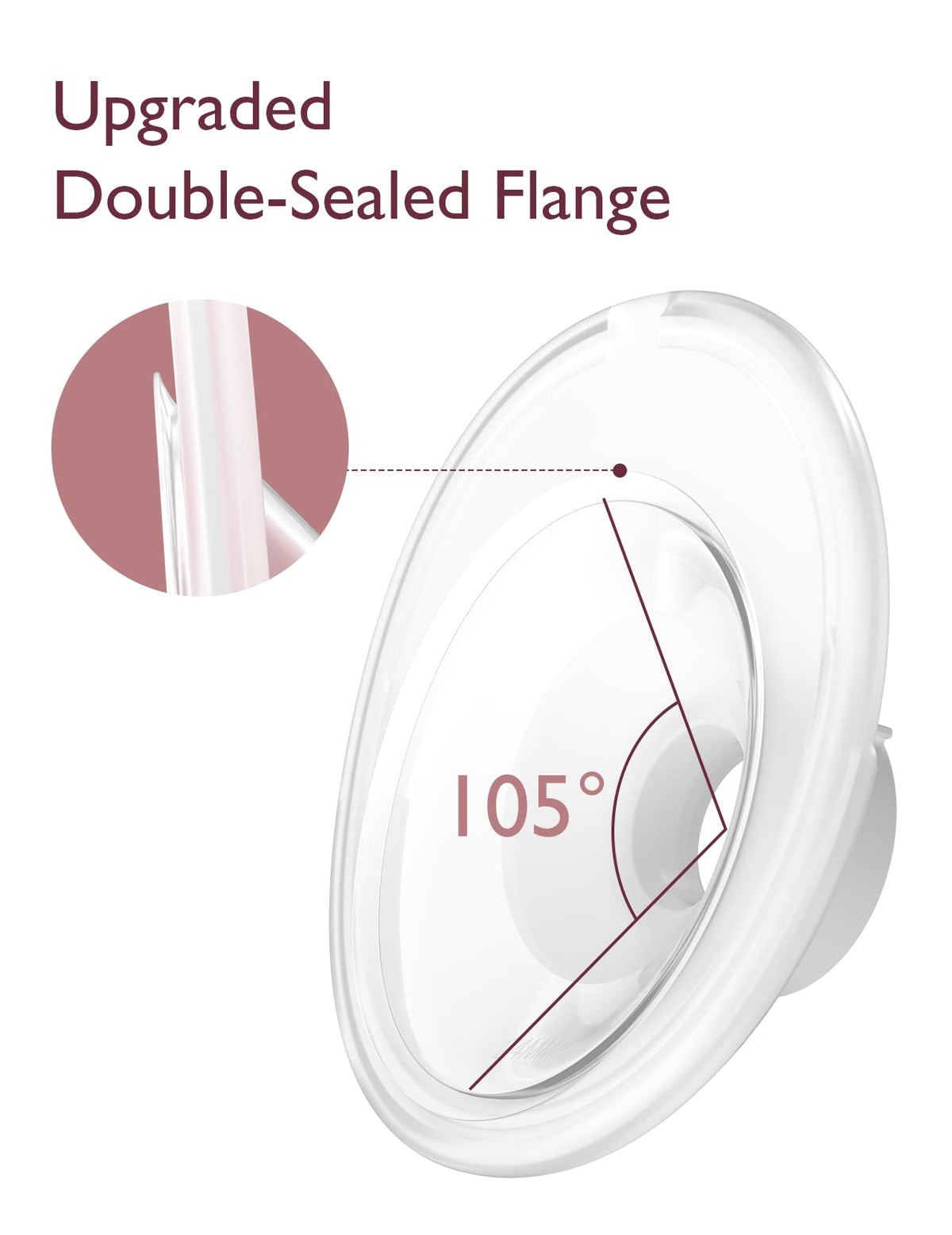 Momcozy Full Set Collector Cup Only Compatible with Momcozy M5 NOT for Others. Original M5 Breast Pump Replacement Accessories (160ml, with Double-Sealed Flange 24mm)