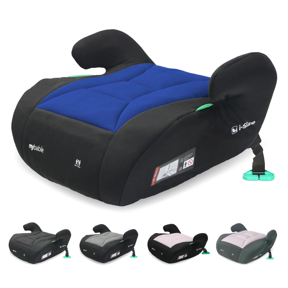 My Babiie MBCSB10 Booster Car Seat - Lightweight at 1kg, Approx. 6-12 Years (125-150cm, 22-36kg), R129, i-Size Backless Child Car Seat, Group 3, Compact, Portable, Ideal for Travel - Pink Leopard