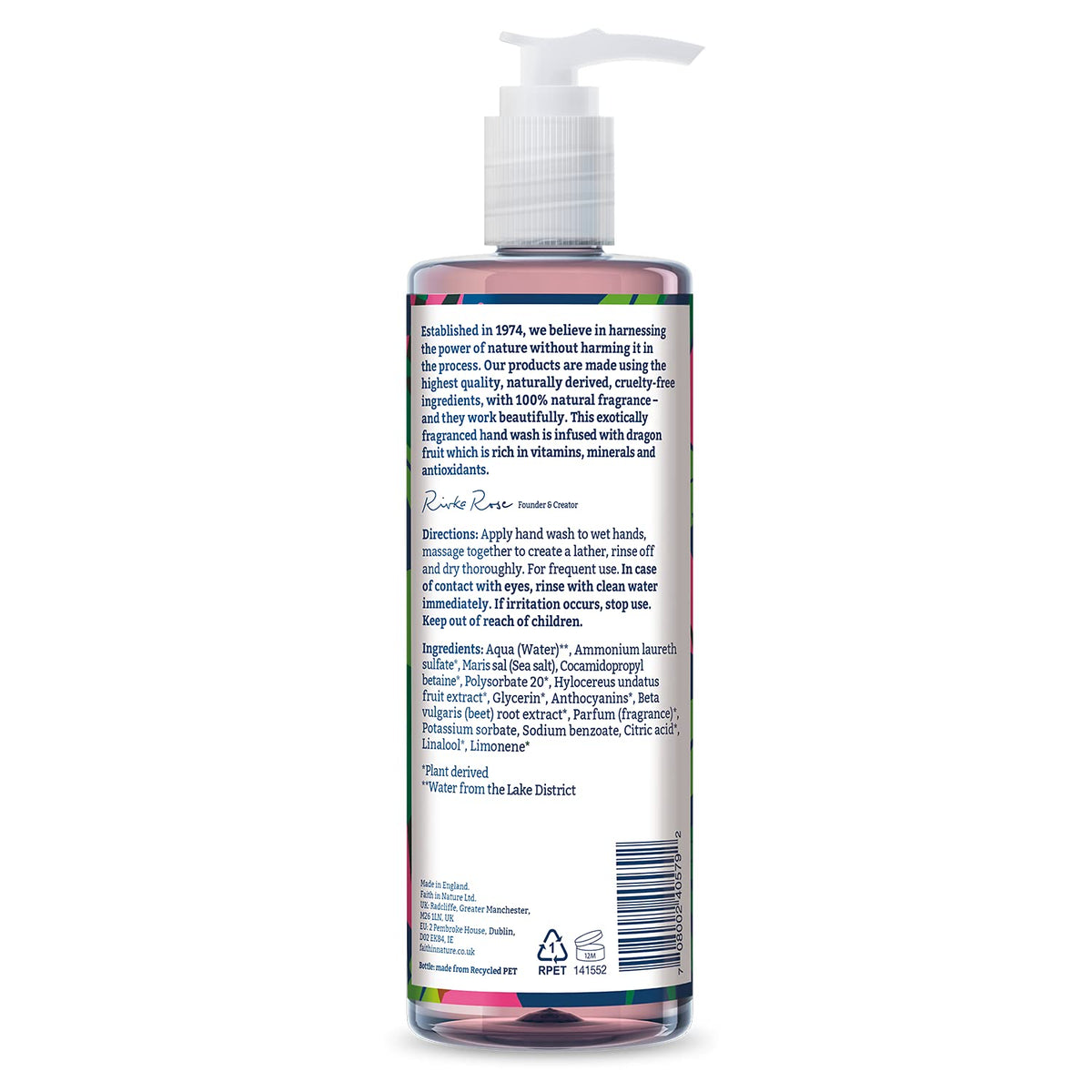 Faith In Nature Natural Aloe Vera and Tea Tree Hand Wash, Nourishing, Vegan and Cruelty Free, No SLS or Parabens, 400 ml