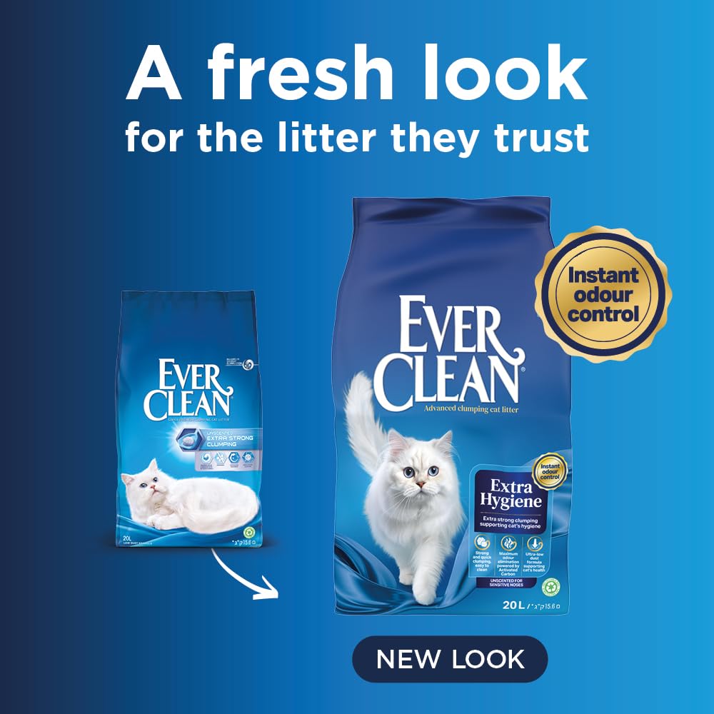 Ever Clean Clumping Cat Litter, Extra Strong Clumping Cat Litter, Unscented, Unbeatable clumping strength, 10L