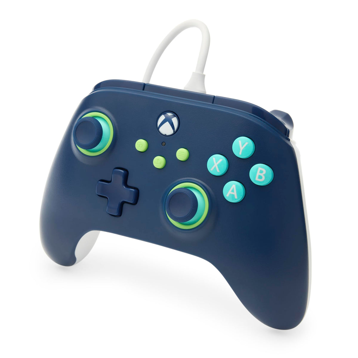 PowerA Wired Controller For Xbox Series X & S, Xbox One, PC, Windows 10 & 11, Dual Rumble Motors, Detachable 10ft USB Cable, 3.5mm Stereo Headset Jack, Official: Blue