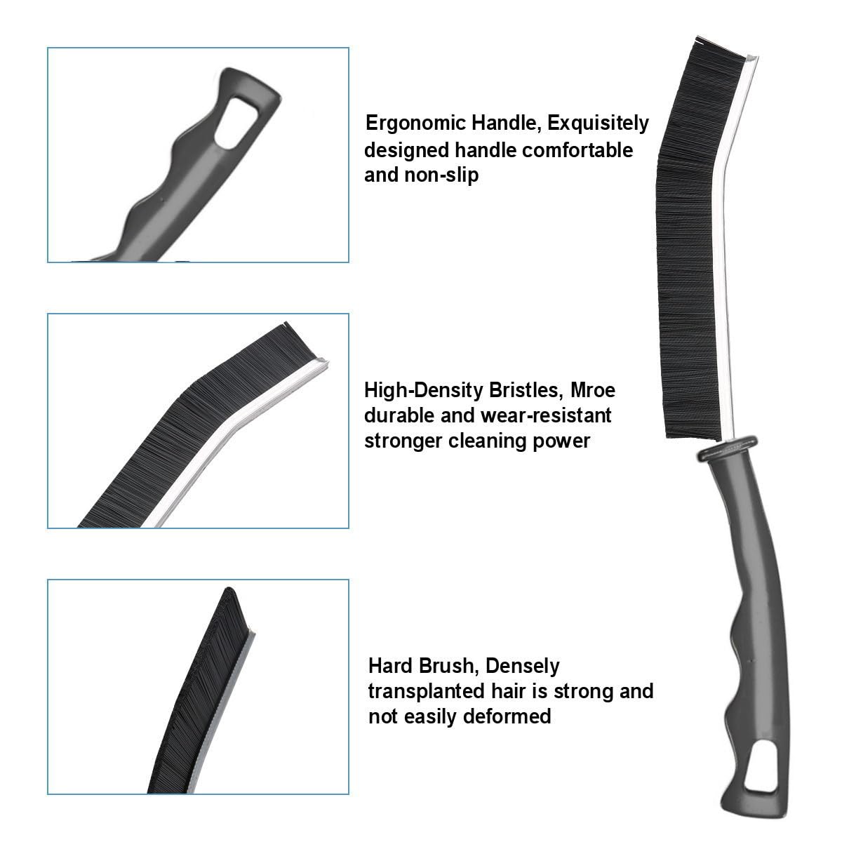 CUCM Cleaning Brush,Hard Bristle Crevice Cleaning Brush UK 3 Pcs Bathroom Crevice Gaps Brush Groove Crevice Cleaning Tool for Narrow Corners in Home Kitchen Bathroom and Window