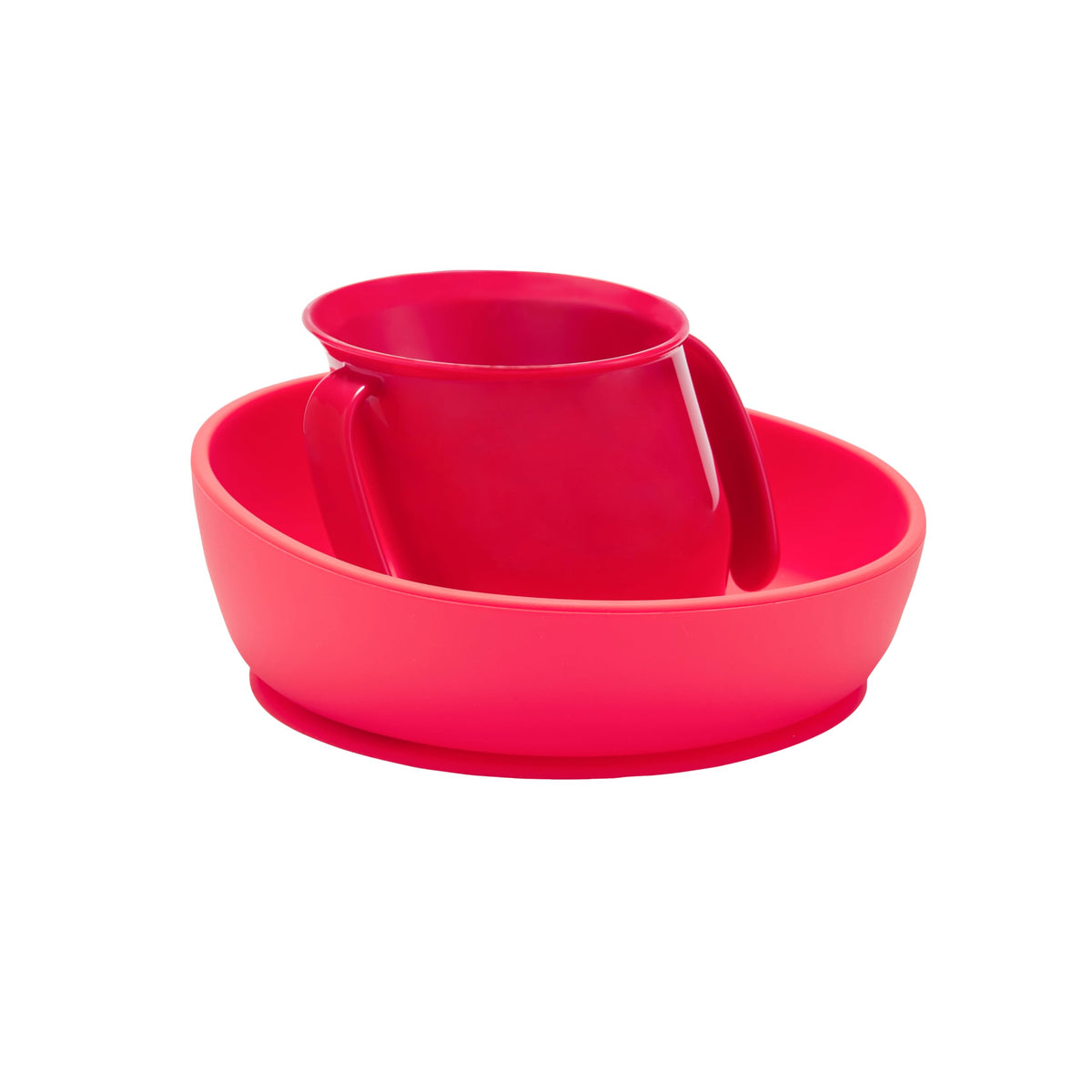 Doidy Cup, Open Cup for Training Baby 6 Months-3 Years, 200ml, Slanted Weaning Cup with Handles for Learning to Drink, BPA Free, 2 Pack (Orange)