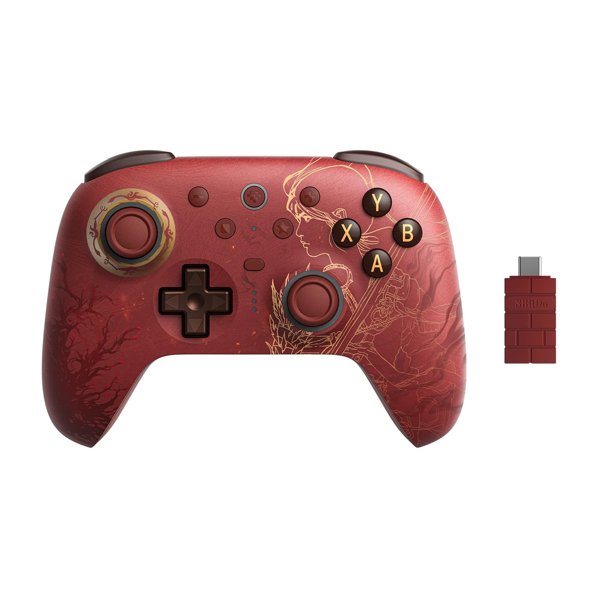 8Bitdo Ultimate 2 Wireless Controller for Windows & Android, Gaming Controller with TMR Joysticks, Switchable Hall Effect/Tactile Triggers, Motion Control, RGB Fire Ring, 8Speed Wireless Tech, Purple