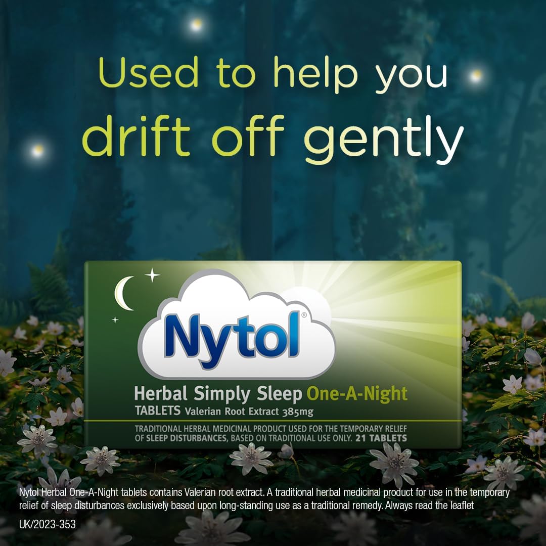 Nytol Herbal Simply Sleep One A Night Tablets - Herbal Remedy with natural active ingredients used to aid restful sleep - 21 Count (Pack of 1)