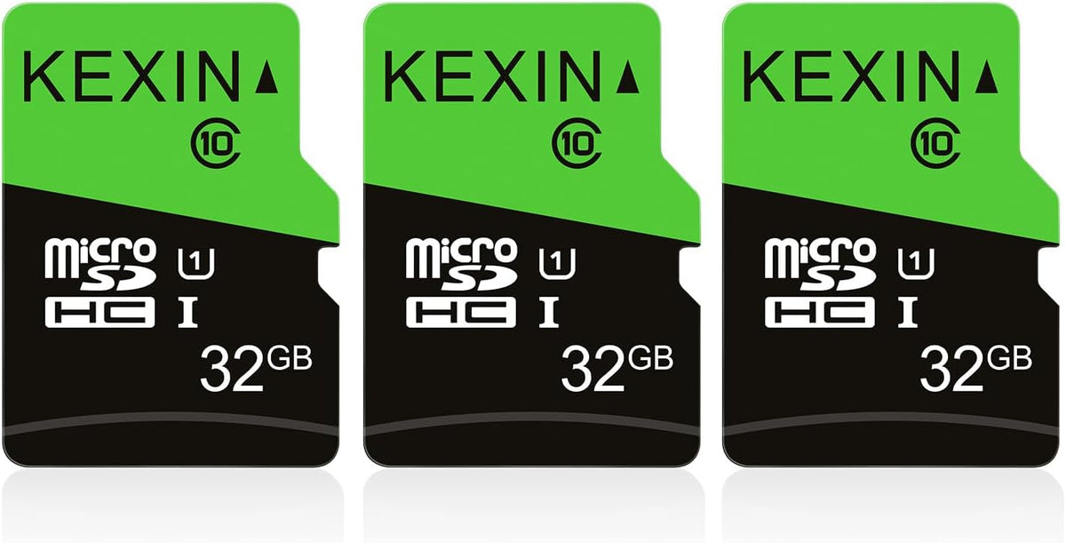 KEXIN Micro SD Card 32GB 3 Pack MicroSDHC Memory Card Class 10 High Speed Card Micro SD 32 GB UHS-I TF Card, C10, U1, SD Adapter Include