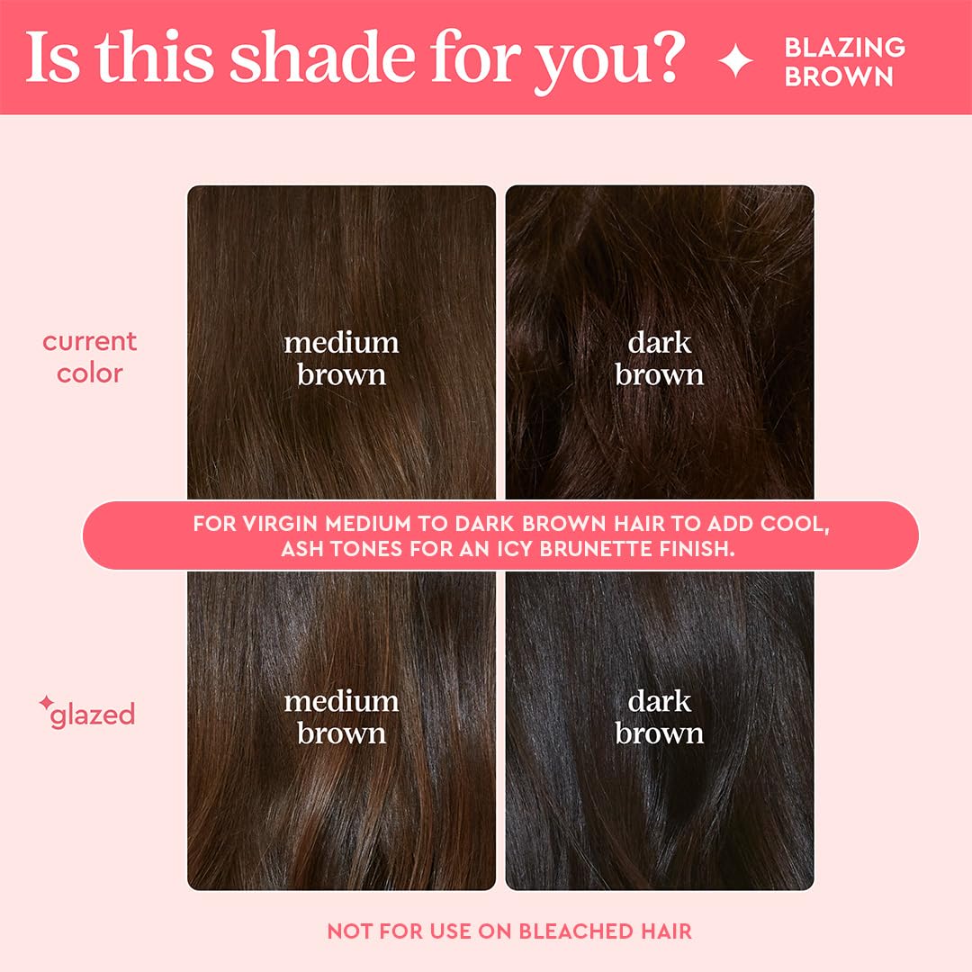 Glaze Supergloss Color Conditioning Gloss – Hydrating Semi-Permanent Colour Hair Gloss & Shine Boost – For Natural, Unbleached Dark Brown Hair – 190ml - Sleek Espresso