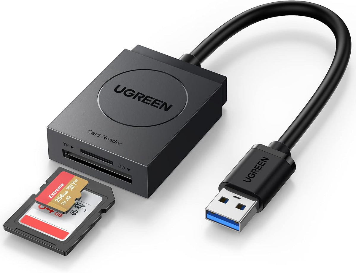 UGREEN SD Card Reader, USB 170Mb/s to TF/SD Cards Adapter, Dual-Slot Read