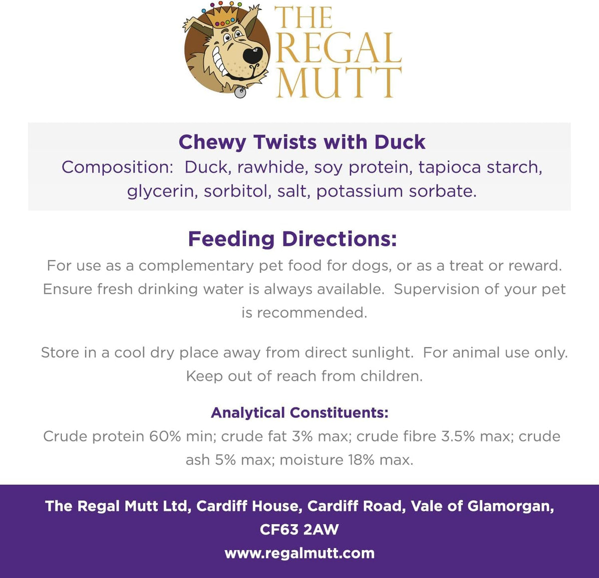 The Regal Mutt - Chewy Twists with Chicken - 1kg Bag