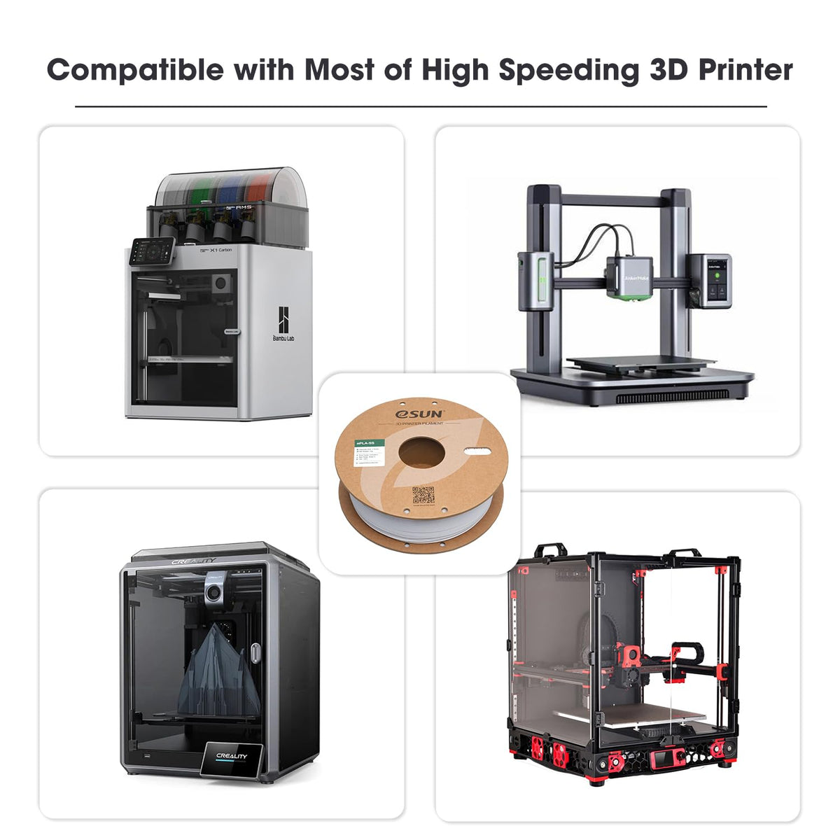 eSUN PLA Filament 1.75mm, PLA Basic Dimensional Accuracy +/- 0.05mm, 1KG Spool (2.2 LBS) Speedy Filament for 3D Printers,Black