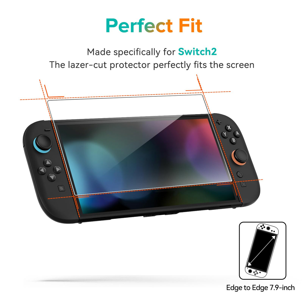 ivoler [3 Pack Compatible with Nintendo Switch Screen Protector, [Tempered Glass] Film for Nintendo Switch - [9H Hardness] [Anti-Scratch] [Crystal Clear]