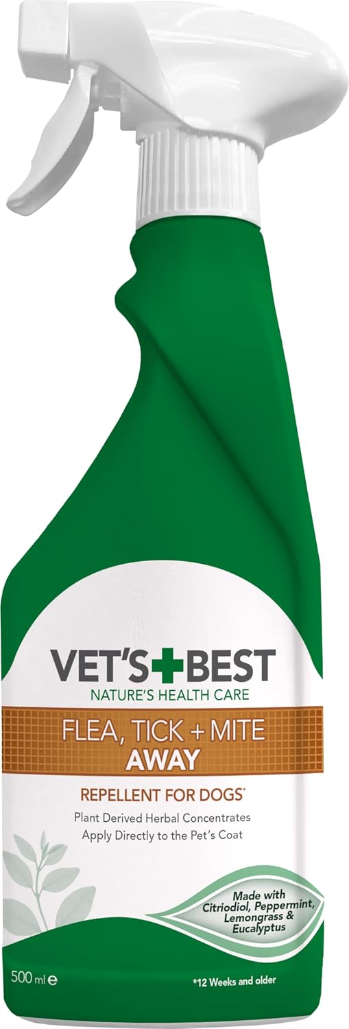Vet's Best Flea Tick and Mite Flea Spray for Dogs Plant Based 500ml