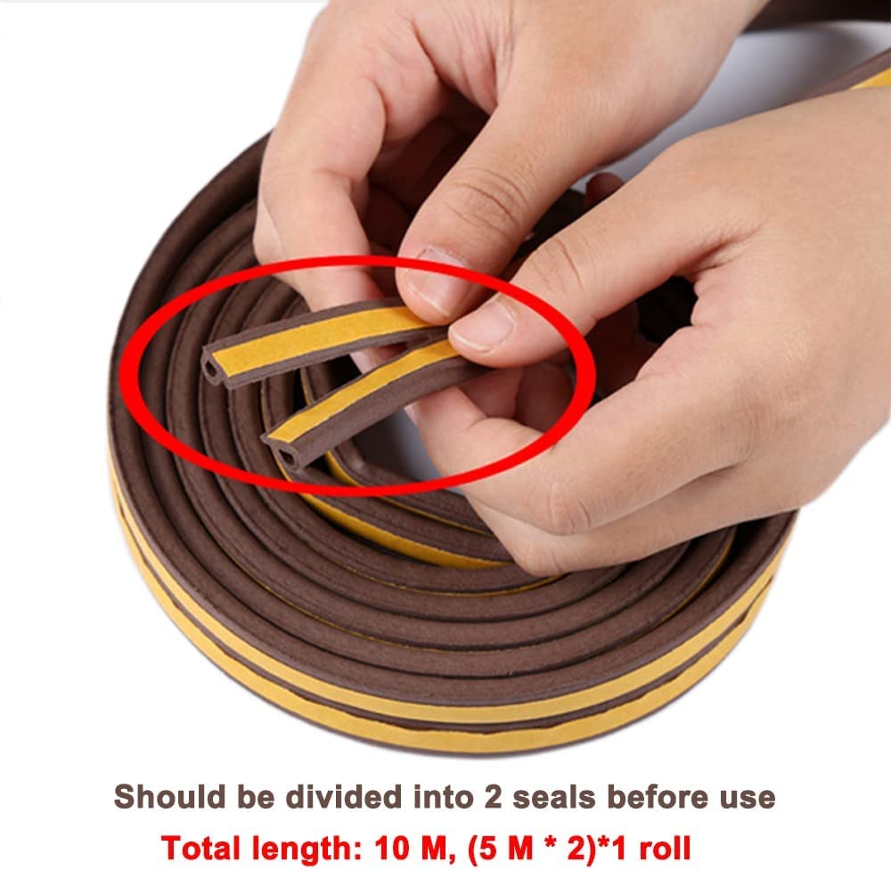 Draught Draft Excluder Tape for Door Windows, 6M Foam Sealing Strip