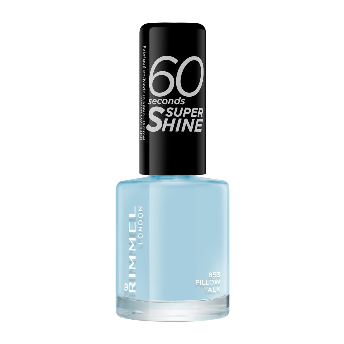 Rimmel 60 Seconds Super Shine Nail Polish, 740 Clear, Quick-Dry Nail Polish, Ultra-Shiny Finish, Easy to Apply, Vibrant Colour, Long-Wearing, Improved Formula, Vegan, 8ml