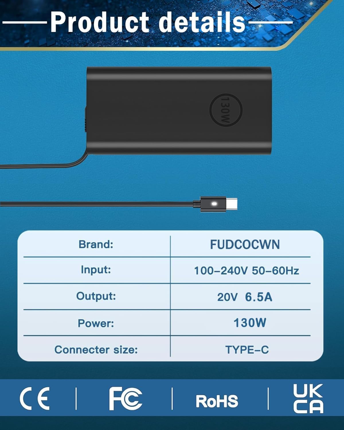 65W 45W Laptop Charger Compatible with Dell inspiron 11 13 14 15 17 3000 5000 7000 Series laptops Round Connects Chargers（ 4.5mm*3.0mm and 7.4 * 5.0mm）