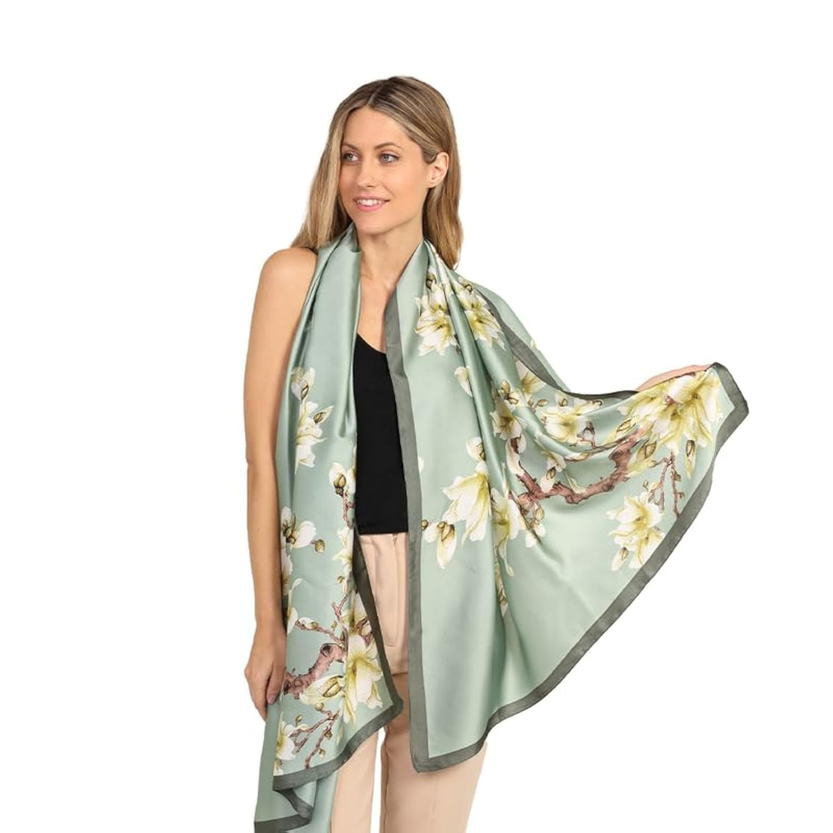 Trillion London® Silk Shawl Birthday Gifts for Women - Designer Silk Scarf