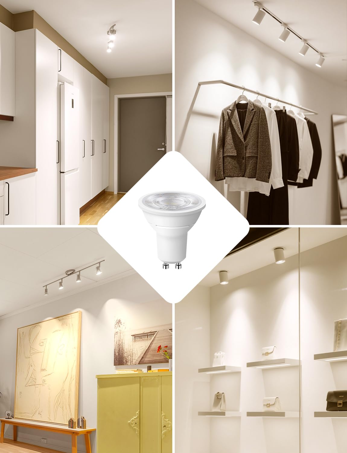 Lepro GU10 LED Bulbs Warm White, Energy Class A, 2W=50W, 50000H Long Life