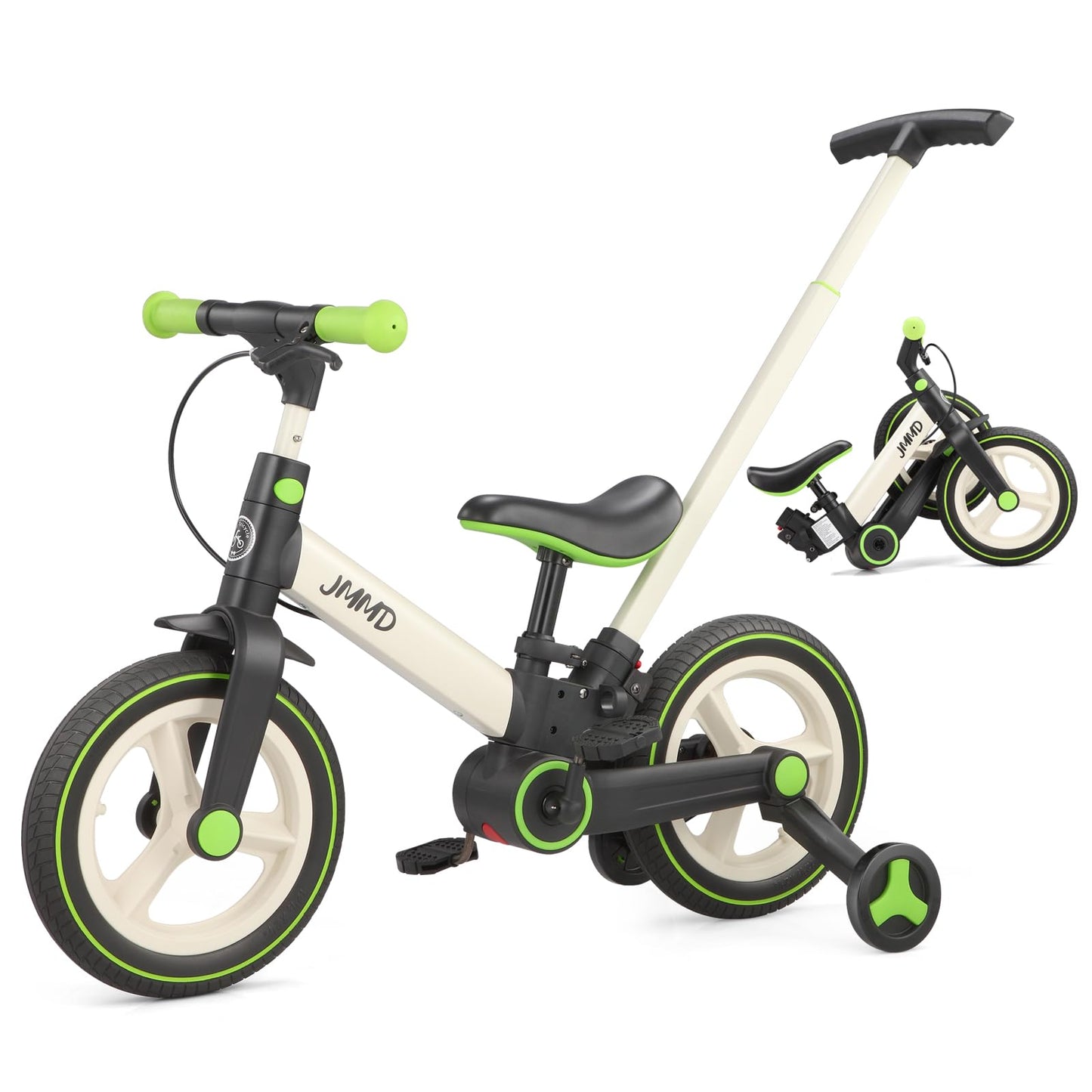 JMMD 6-in-1 Convertible Toddler Balance Bike to Pedal Bike — Ages 18 Months to 5 Years