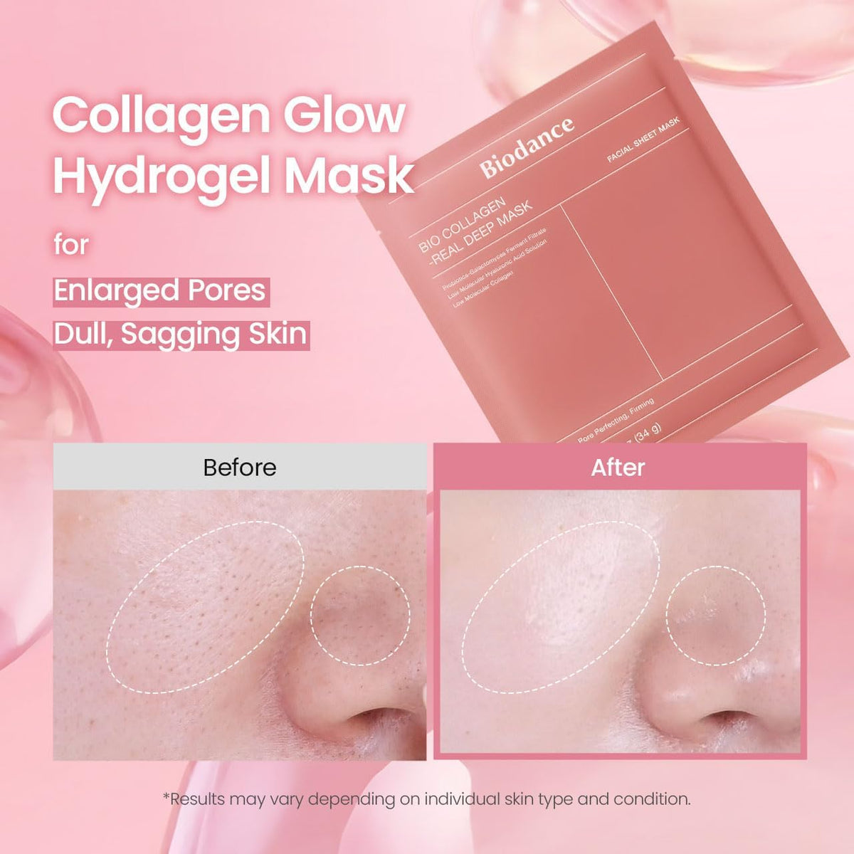 BIODANCE Bio-Collagen Hydrogel Overnight Face Mask. 4 PCs