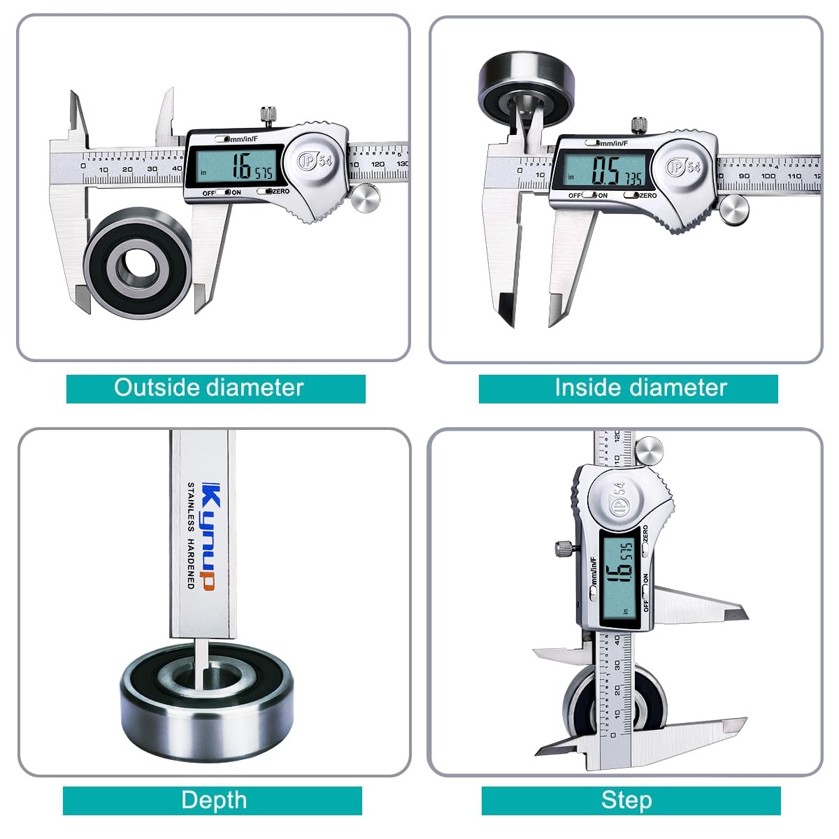Kynup Digital Caliper 150mm, 6 inch Digital Vernier Caliper with LCD Screen