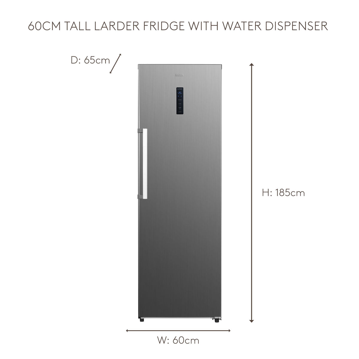 HADEN Tall Freezer 143cm 168L Manual defrost control Grey