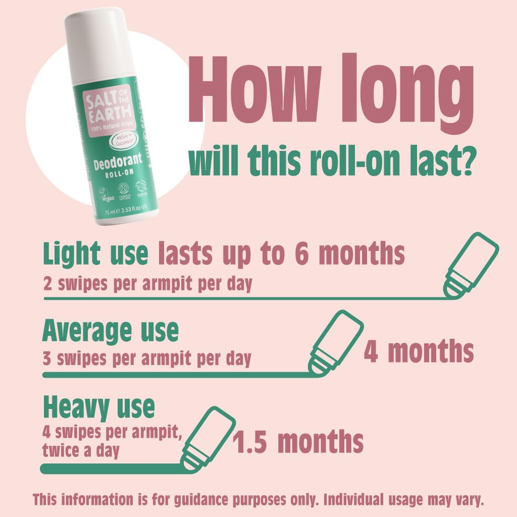 Salt of the Earth Natural Deodorant Roll On - Lavender & Vanilla - 75ml