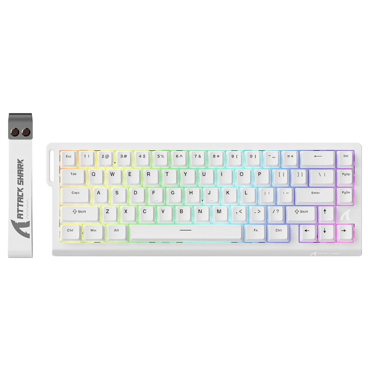 ATTACK SHARK X68 HE 8000Hz Rapid Trigger Keyboard, 0.01mm RT Accuracy Wired Gaming Keyboard with Magnetic Switch, Adjustable Actuation, Rapid Trigger, Snap Tap, RGB Lighting for PC/Mac, Black