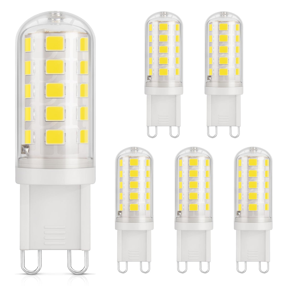 DiCUNO G9 LED Bulb Warm White 2700K, 3W=30W, 410LM, 6 Pcs