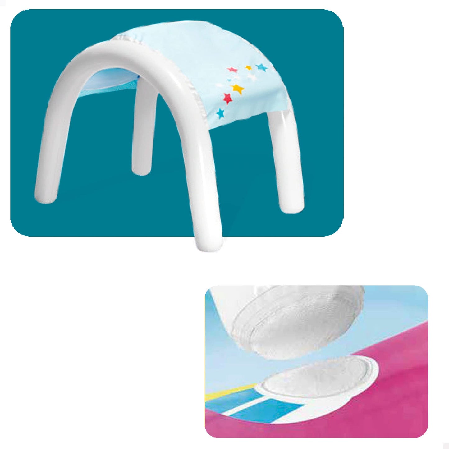 Intex Unicorn Spray Pool, Inflated Size: 254cm x 132cm x 109cm (58435NP)