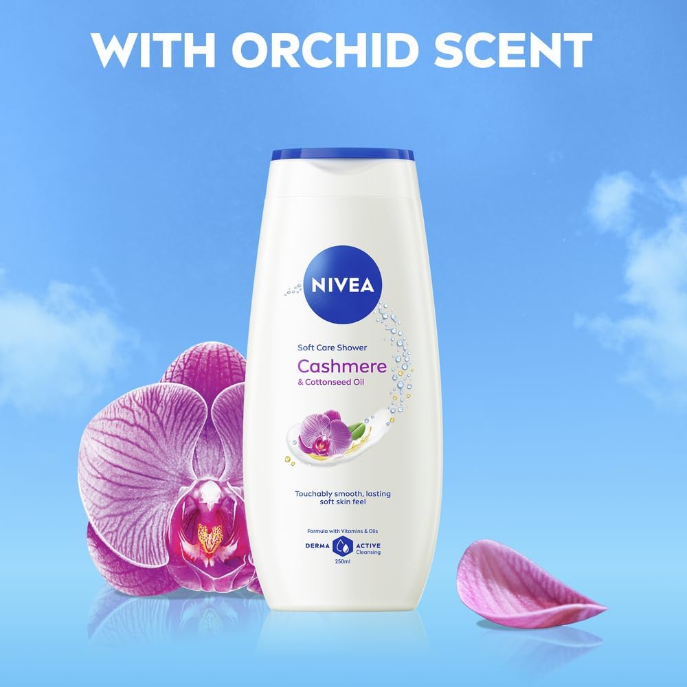 NIVEA Cashmere and Cottonseed Oil Soft Care Shower Gel, 250 ml