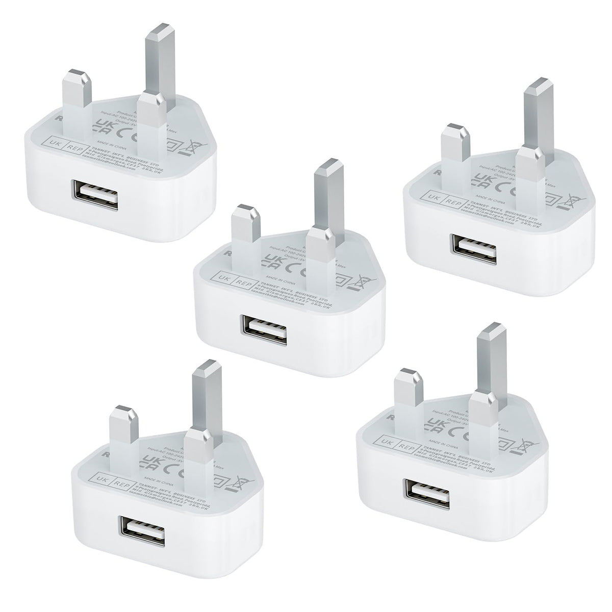 USB Plug UK,USB Charger Plugs Adaptor UK 5W 1A Phone Socket Plugs with USB Port Single Way Mains Charge Head 5V 1AMP Charging Compatible with Old iPhone 13 12 11 SE XS XR X 8 7 6 5 5C,iPad,Watch,3Pack
