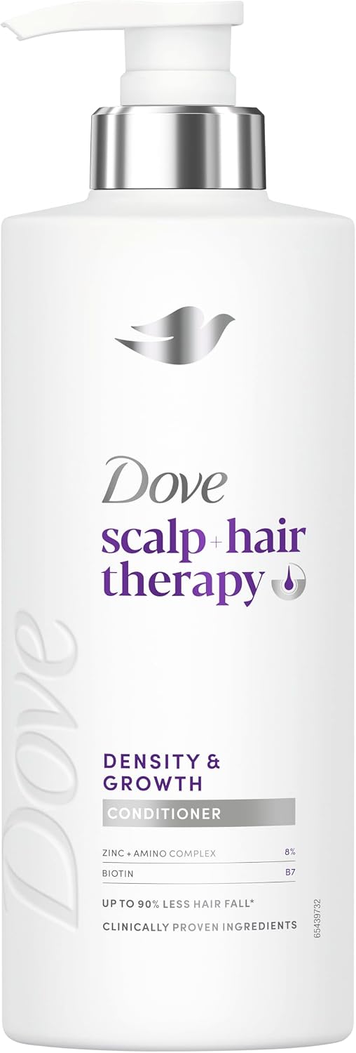 Dove scalp + hair therapy Density & Growth¹ Conditioner hair care with Amino Complex, Zinc and Biotin for up to 90% less hair fall 400 ml