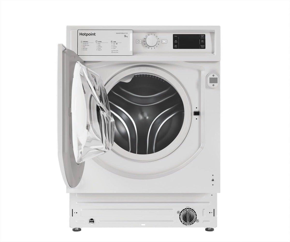 Hotpoint Anti-stain Integrated Washing Machine - White - 9kg - 1400rpm - B Rated - BI WMHG 91485 UK