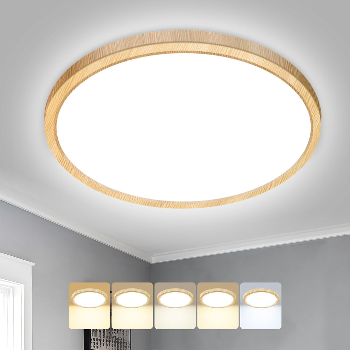 Peasur Bathroom Light, 3000K/3500K/4000K/5000K/6500K 5 Color Temperature