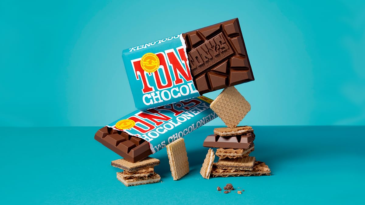 Tony's Chocolonely Milk Chocolate Bar - 180g Belgian Fairtrade Chocolate, Gift, 32% Cocoa, Vegetarian
