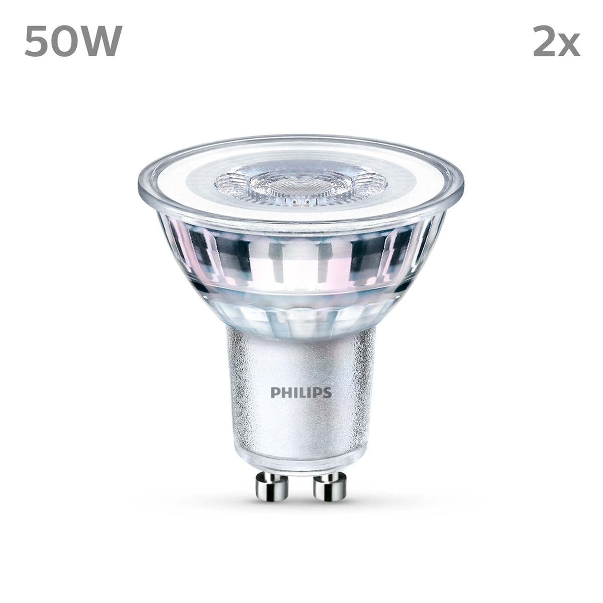 PHILIPS Classic Spotlight LED Bulb, GU10, Pack of 6
