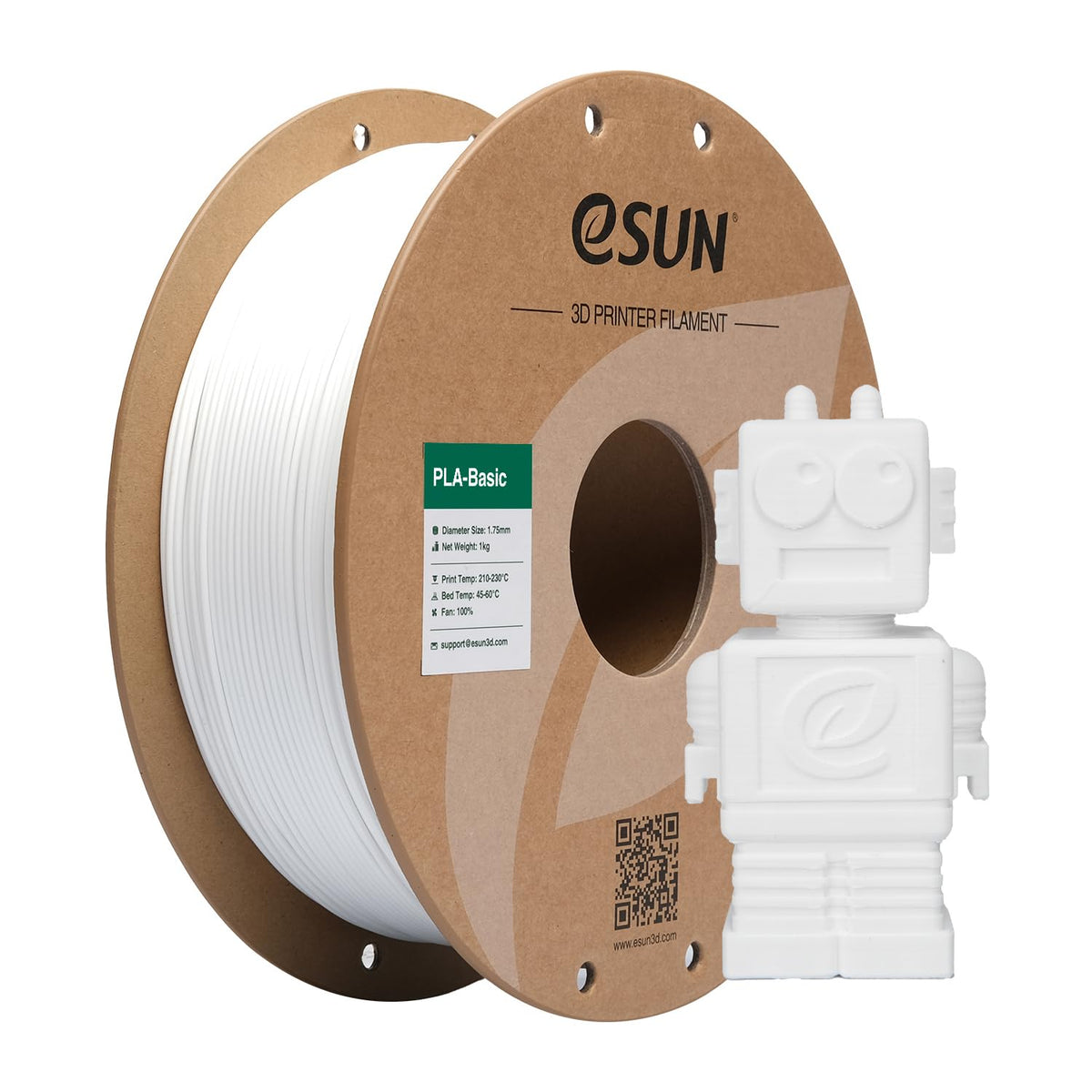 eSUN PLA Filament 1.75mm, PLA Basic Dimensional Accuracy +/- 0.05mm, 1KG Spool (2.2 LBS) Speedy Filament for 3D Printers,Black