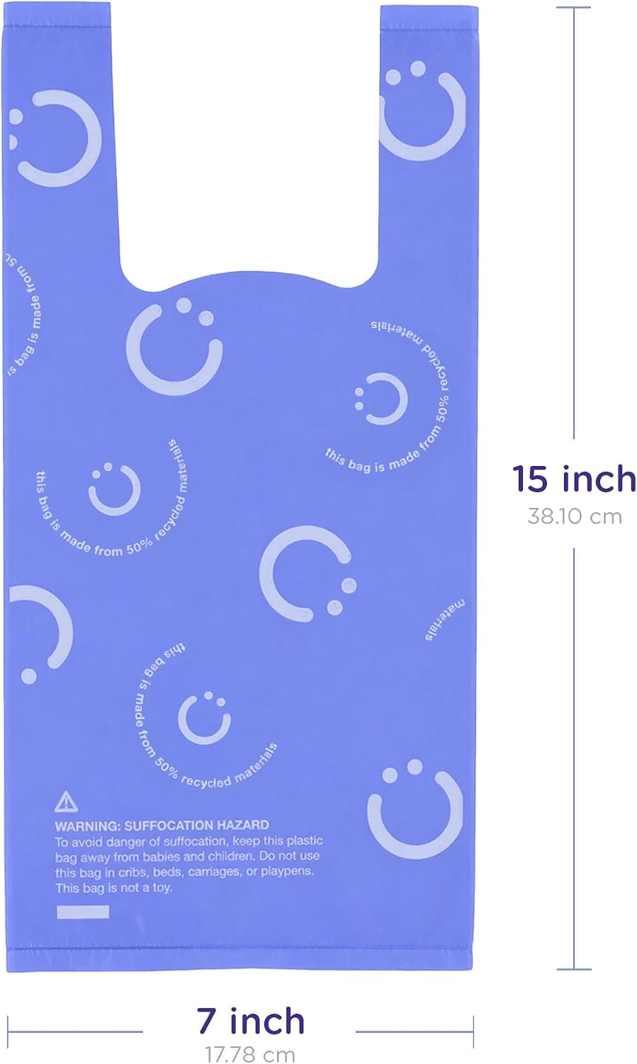 Ubbi Disposable Nappy Sacks, Lavender Scented, Easy-To-Tie Tabs, Durable, Thick Baby Nappy Disposal or Pet Waste Bags, 200 Count