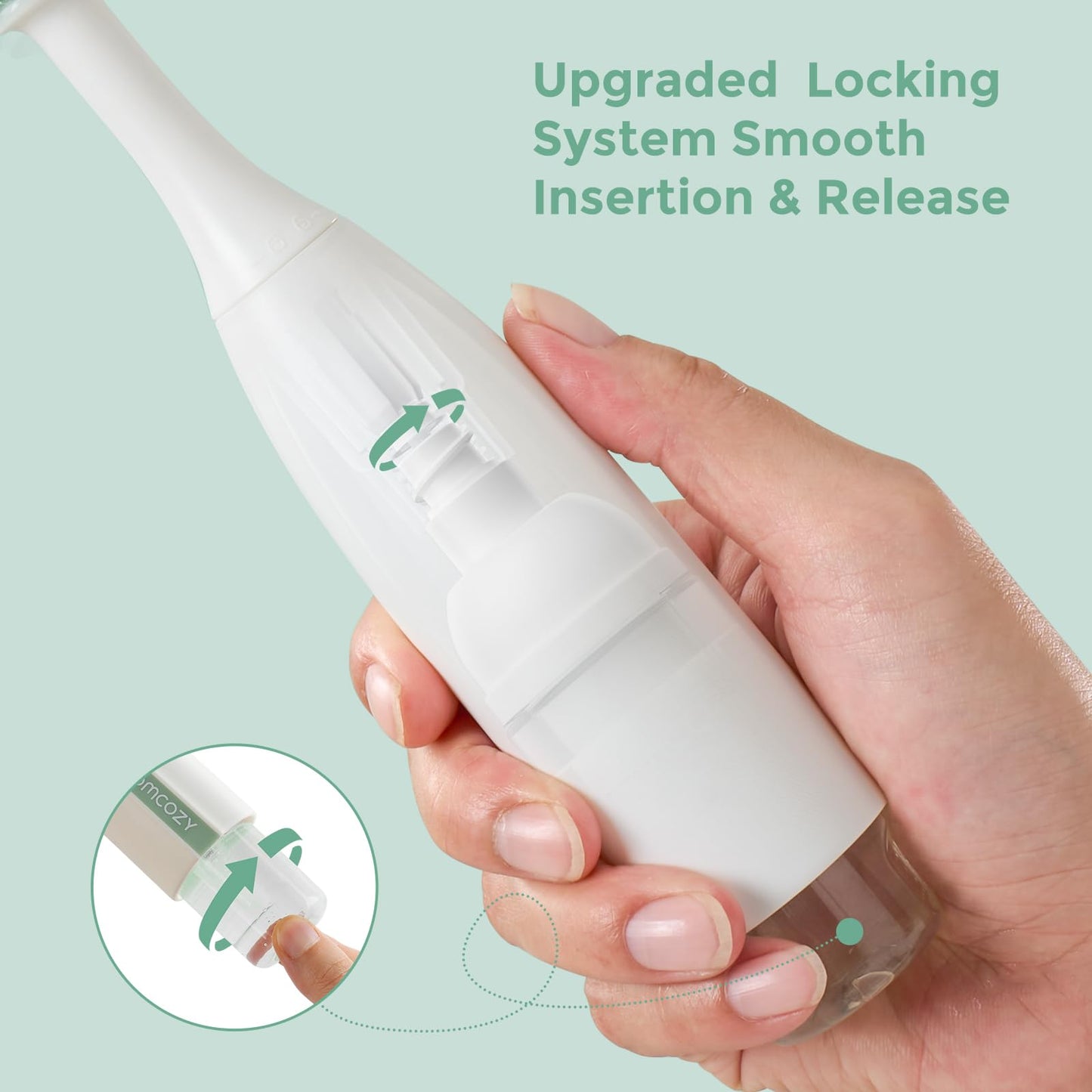 Momcozy Bottle Brush Set - Baby Bottle Cleaner Kit with Silicone Brush, Nipple Brush, Straw Brush, Soap Dispenser, Drying Rack - 7 in 1 Bottle Cleaning Tool for Home and Travel, Green