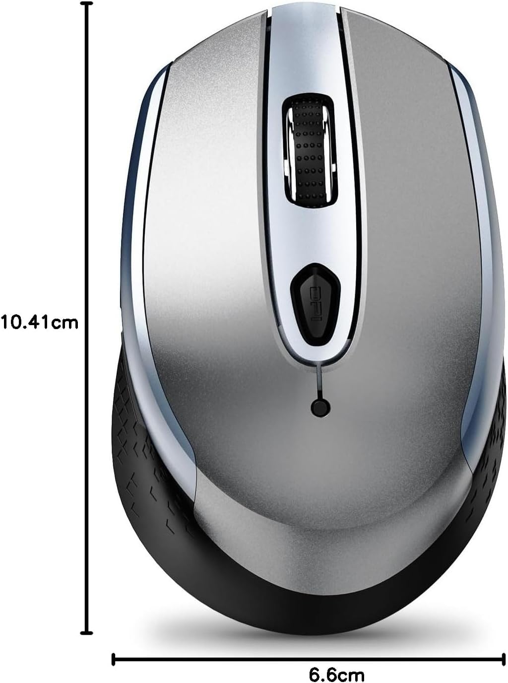 cimetech Wireless Mouse for Laptop, Portable Slim Silent Design for Left & Right Hand Users, Storable Nano Receiver, 800-1600 DPI, 2.4G Compact Computer Mice for MacBook, PC, Windows, Chromebook