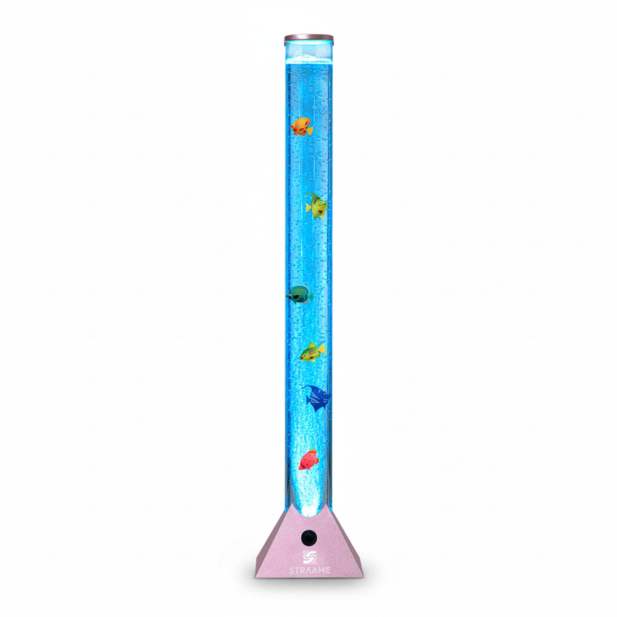 Straame 90cm LED Bubble Fish Lamp, Colour Changing Sensory Lamp, Black Base
